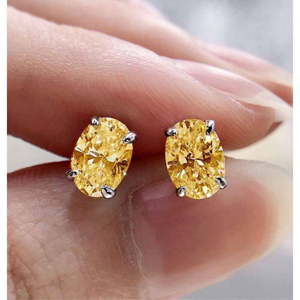 Yellow Canary CZ Earrings
